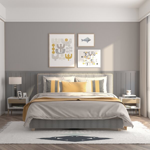 HOMCOM Contemporary Bedside Cabinet: Drawer and Shelf, Nightstand for Bedroom or Lounge Aosom UK