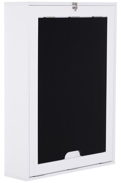 HOMCOM Floating Desk Drop-Leaf Table, with Chalkboard and Storage Shelf, Multifunctional Floating Desk for Home Office Study, White Aosom UK
