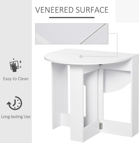 HOMCOM Folding Drop Leaf Dining Table Foldable Bar Table for Small Kitchen,Dining Room Aosom UK