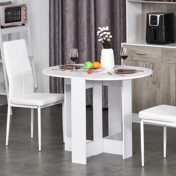 HOMCOM Folding Drop Leaf Dining Table Foldable Bar Table for Small Kitchen,Dining Room Aosom UK