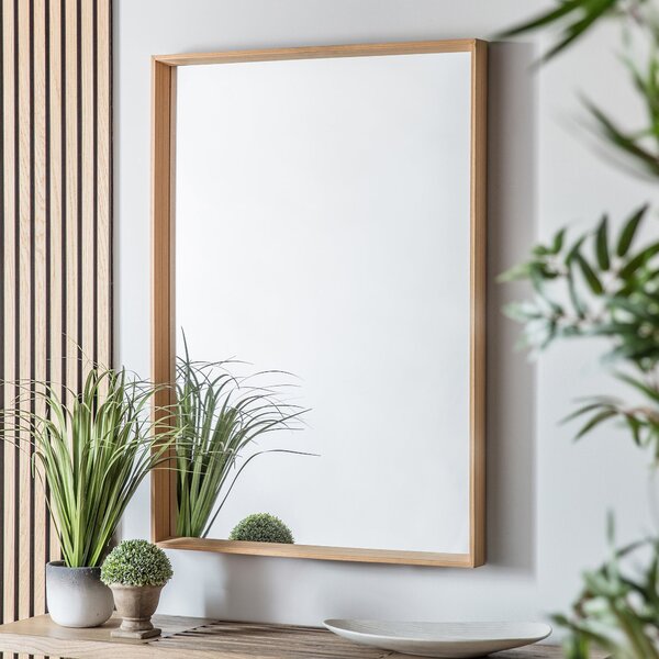 Petra Mirror Oak 74 x 105cm Light Wood