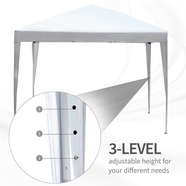 Outsunny 3 x 3m Waterproof Gazebo, Heavy Duty Garden Marquee, Party Tent with Folding Design and UV Protection, White Aosom UK