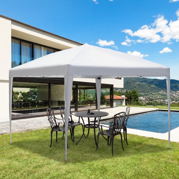 Outsunny 3 x 3m Waterproof Gazebo, Heavy Duty Garden Marquee, Party Tent with Folding Design and UV Protection, White Aosom UK