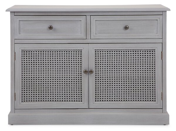 Lucy Small Cane Sideboard, Grey