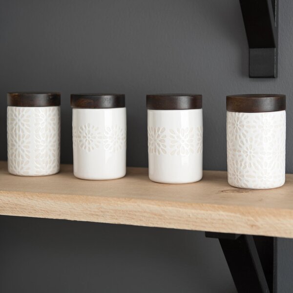 Artisan Street Set of 4 Mini Storage Jars 120ml White