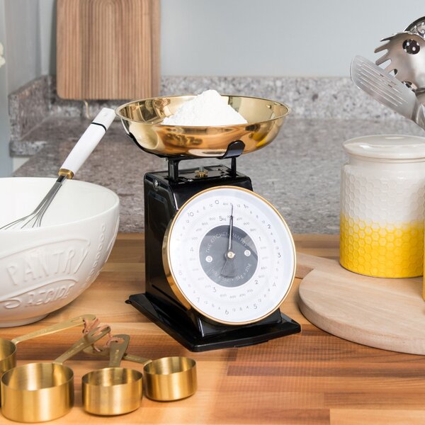 Kitchen Pantry 5kg Mechanical Scale Gold/Black