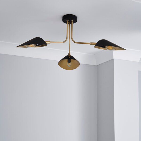 Savona 3 Light Semi Flush Ceiling Light