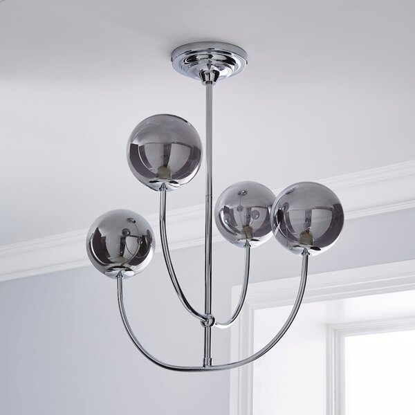 Gigi Chrome 4 Light Semi Flush Ceiling Light