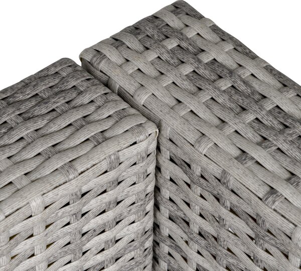 Outsunny Outdoor Patio Furniture Single Rattan Sofa Chair Padded Cushion All Weather for Garden Poolside Balcony Grey