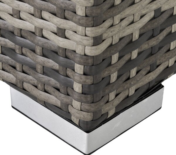 Outsunny Rattan Coffee Table Ready to Use Outdoor Furniture Suitable for Garden Backyard Deep Grey Aosom UK