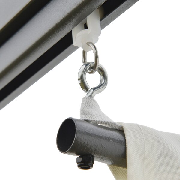 Outsunny 3 x 3(m) Outdoor Pergola Retractable Canopy Wall Mounted Gazebo Patio Shelter Sun Shade, Cream White Aosom UK