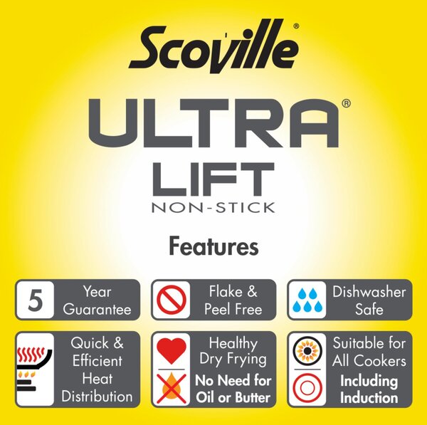 Scoville Ultra Lift Non-stick Aluminium Saute Pan, 26cm