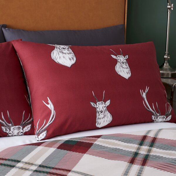 Catherine Lansfield Munro Stag Reversible Duvet Cover and Pillowcase Set