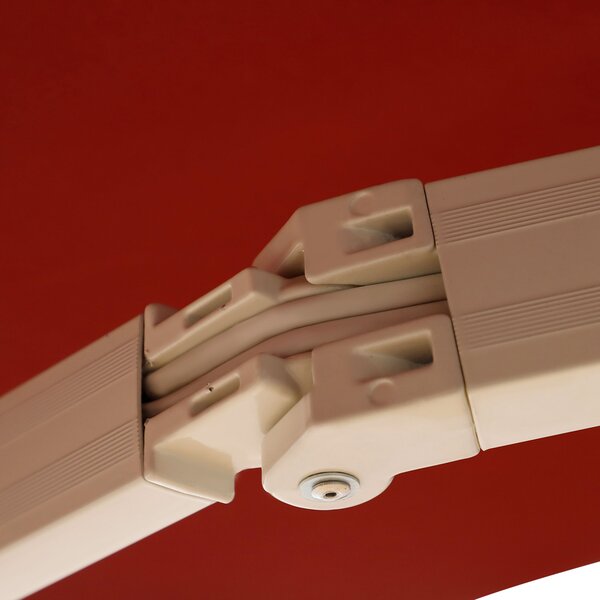 Outsunny Retractable Sun Shade Awning for Patio, Manual, Outdoor Deck Canopy Shelter, 2.5mx2m, Dark Red Aosom UK