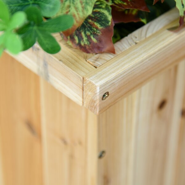 Outsunny Raised Garden Bed, Dual-Purpose Garden Boxes with Bench, Wooden Patio Furniture, 176 x 38 x 40 cm Aosom UK