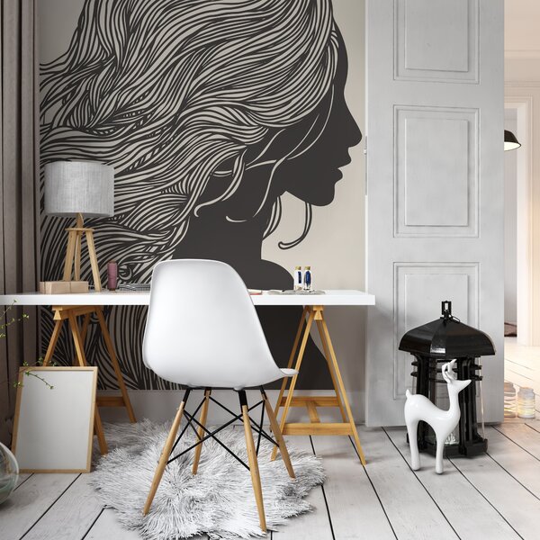 Boho Woman Silhouette Wall Mural