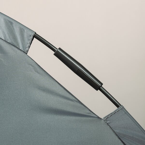 PawHut Elevated Dog Bed: Waterproof Pet Cot with Breathable Mesh & UV Canopy for Medium Dogs - Grey Aosom UK
