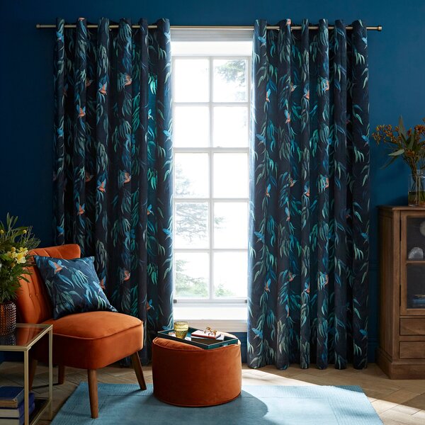 Kingfisher Eyelet Curtains