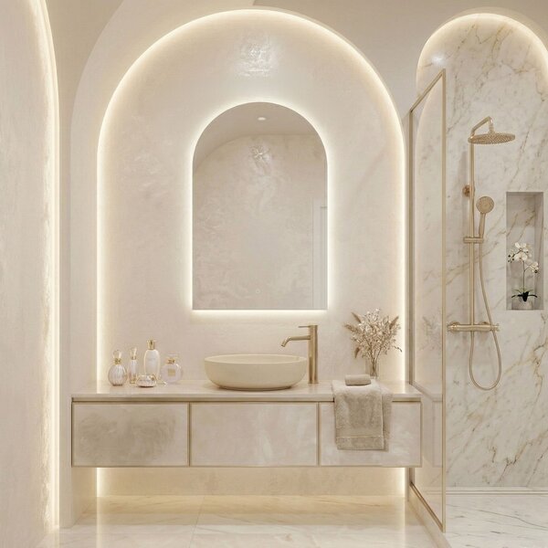 Mirror LED 90x60cm TOP-1