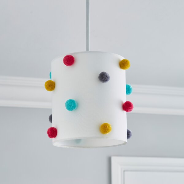 Multi Colour Pom Pom Lamp Shade