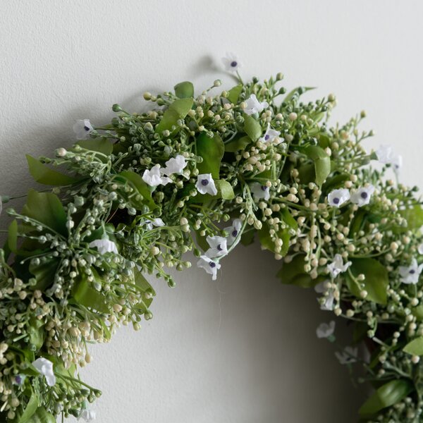 Artificial Gypsophila Cream Wreath