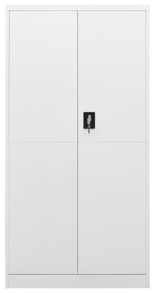 Locker Cabinet White 90x40x180 cm Steel