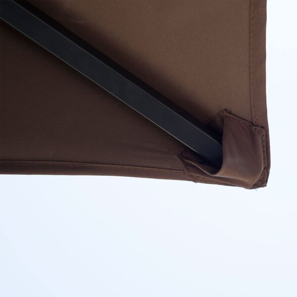 Outsunny 8 ft Double-Tier BBQ Gazebo Grill Canopy Barbecue Tent Shelter Patio Deck Cover - Coffee Aosom UK