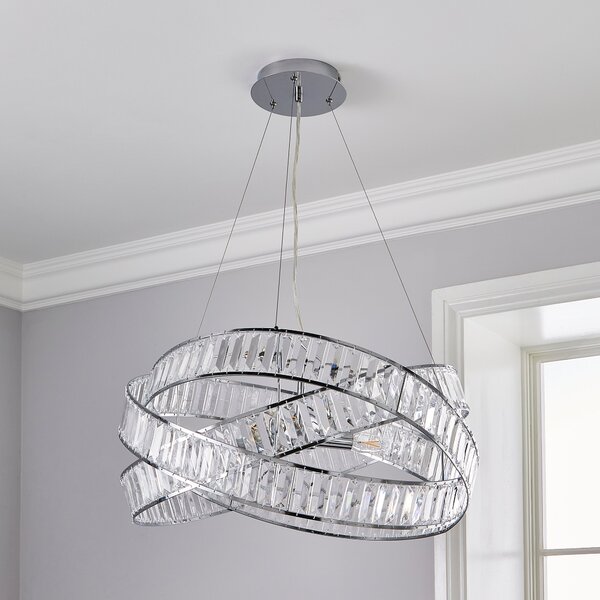 Lilia 3 Light Jewel Semi Flush Ceiling Light