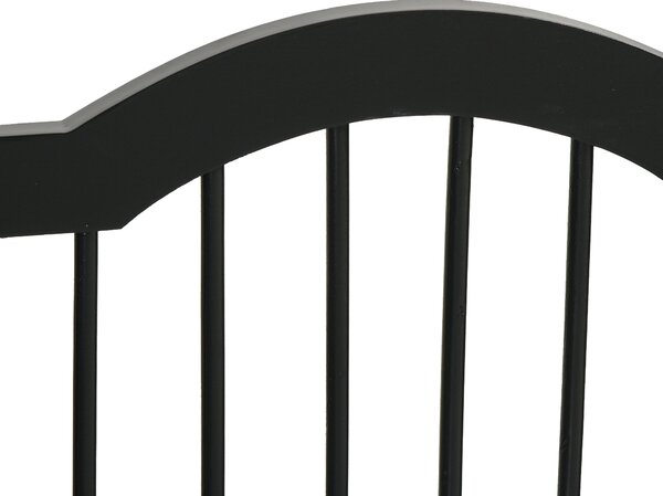 PawHut Freestanding Dog Gate, Wooden Foldable Pet Fence, Safety Barrier for House Doorway Stairs, with Support Feet, Small, Black Aosom UK