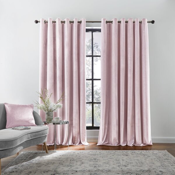 Recycled Velour Eyelet Curtains