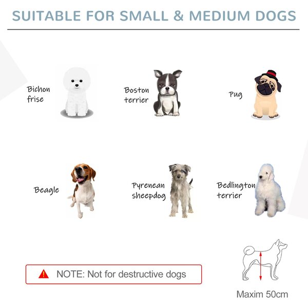 PawHut Pet Gate for Small & Medium Dogs, Freestanding Wooden Foldable Dog Safety Barrier w/ 4 Panels, 2 Support Feet for Doorways, Stairs Aosom UK