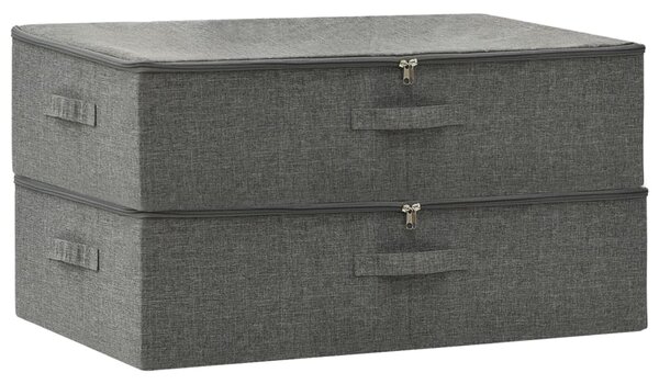 Storage Boxes 2 pcs Fabric 70x40x18 cm Anthracite