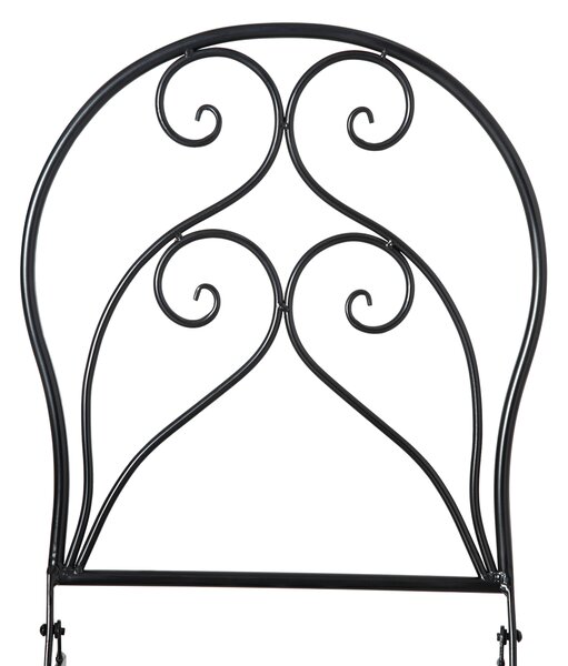 Outsunny 3 Piece Garden Outdoor Bistro Set with Coffee Table and 2 Folding Chairs, Mosaic Tile Top and Seats, Metal Frame, for Patio Balcony
