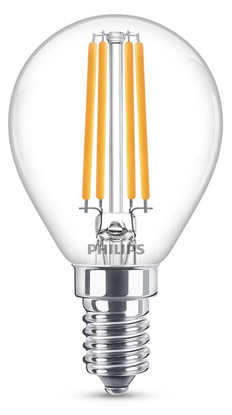 Philips Classic LED bulb E14 P45 6.5W 2,700K clear