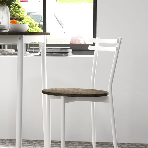 HOMCOM 3-Piece Dining Table and Chairs Set, Oval Kitchen Table with 2 Chairs, with Wire Storage Shelf and Steel Frame, Natural Aosom UK