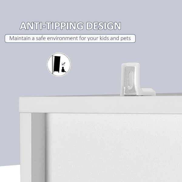 Kleankin Tall Bathroom Cabinet with Mirror: Slim Freestanding Unit, Adjustable Shelves Aosom UK