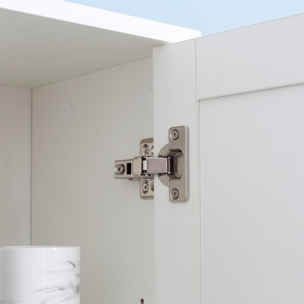Kleankin Tall Bathroom Cabinet with Mirror: Slim Freestanding Unit, Adjustable Shelves Aosom UK