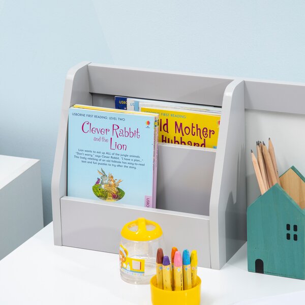 HOMCOM Toddler Activity Station: Table & Chair Set with Dry Erase Top, 2 Piece, Grey Aosom UK