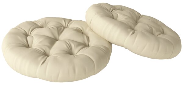 Outsunny Set of Two Φ60cm Outdoor Cushions - Beige