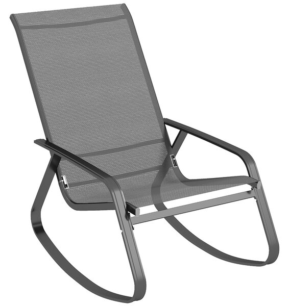 Outsunny Rocking Garden Chair - Grey