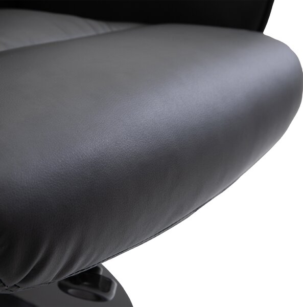 Executive Recliner Chair High Back and Footstool, HOMCOM Armchair Lounge Seat Black Aosom UK