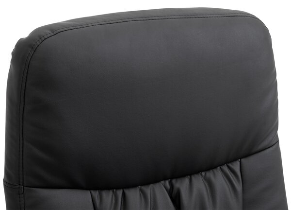 Executive Recliner Chair High Back and Footstool, HOMCOM Armchair Lounge Seat Black Aosom UK