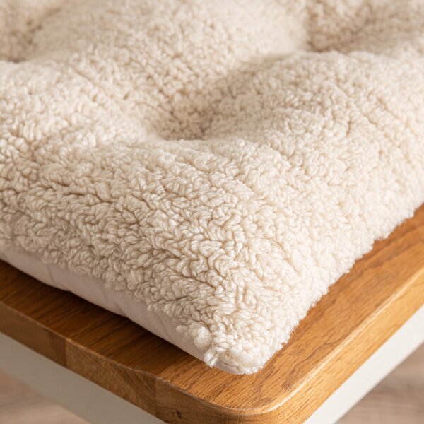 Faux Shearling Seat Pad