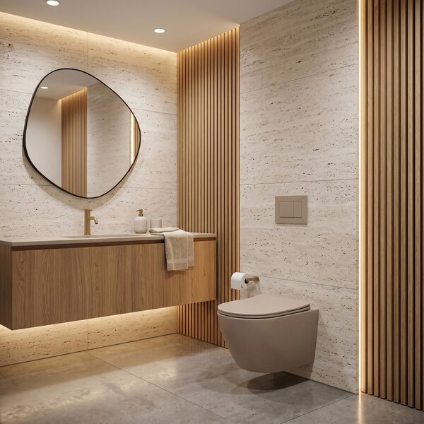 Toilet bowl REA Focus Tornado Taupe