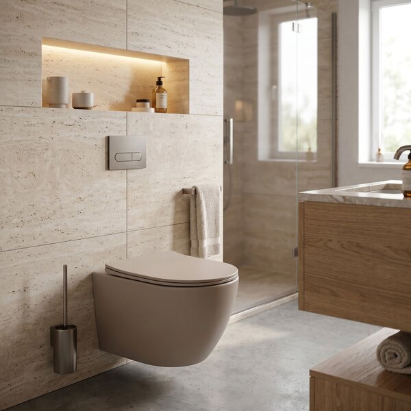 Toilet bowl REA Focus Tornado Taupe