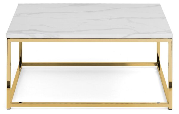 Scala Coffee Table, Gold and Marble Effect