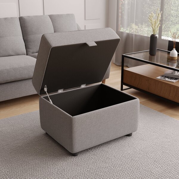 Baxter Textured Weave Storage Footstool