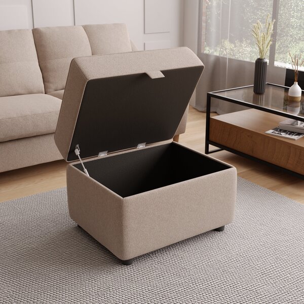 Baxter Textured Weave Storage Footstool