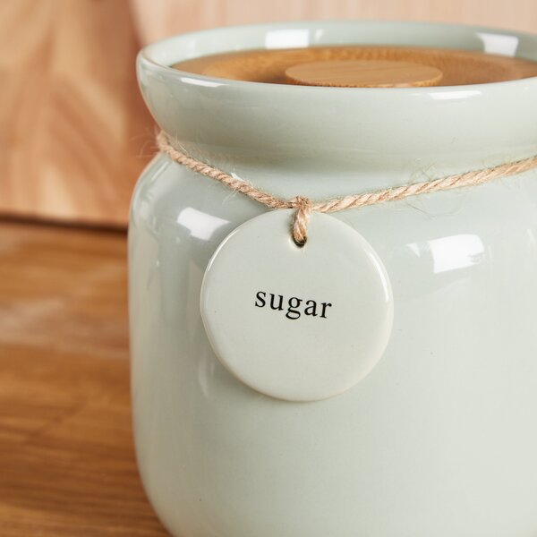 Sage Hang Tag Sugar Canister