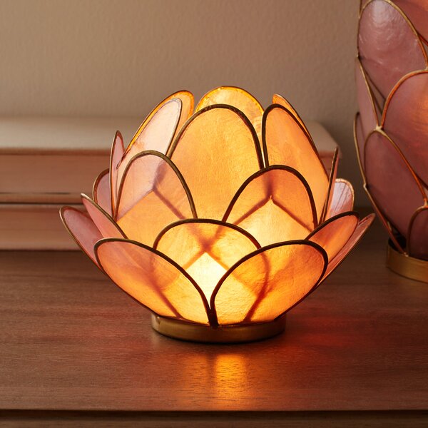 Capiz Pink Tealight Holder